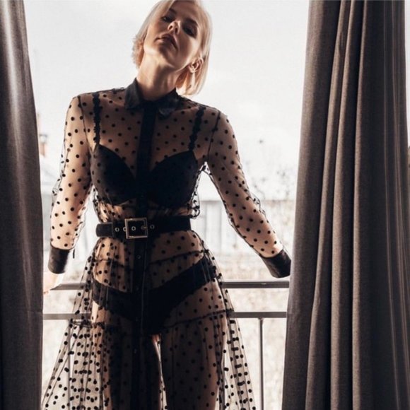 SOLD on somewear.ca | NWT Zara Polka Dot Duster (S) - Picture 7 of 7